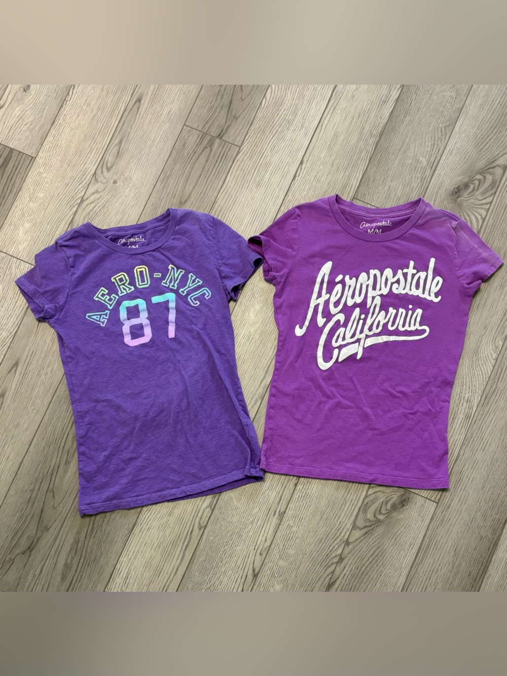 Aeropostale Women's Purple Graphic Tees - Duo Pack